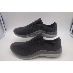 CROCS Women's Lite Ride Pacer Lace-up Sneakers Shoes Size 11 BLACK GRAY